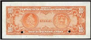 Banknote from Dominican Republic