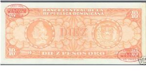 Banknote from Dominican Republic