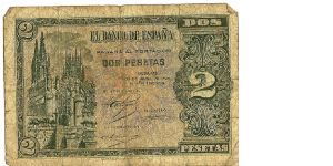 2 Pesetas Banknote