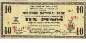 S-618 Negros Occidental Currency committee 10 Pesos note. Banknote