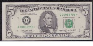 1993 $5 CHICAGO FRN

**STAR NOTE** Banknote
