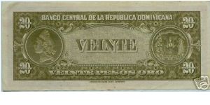 Banknote from Dominican Republic