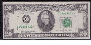 1977 $20 CHICAGO FRN

**STAR NOTE**

#2 OF 2 CONSECUTIVE Banknote
