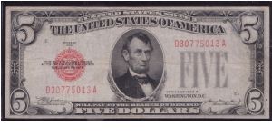 1928 B $5 LT

**RED SEAL** Banknote