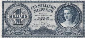 1 Milliard Milpengo Banknote Banknote