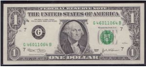 2003 $1 CHICAGO FRN 

**RADAR**

#46011064 Banknote