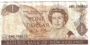 New Zealand, 1 Dollar, 1989-1992 Banknote