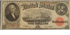 2 dollar legal tender note Banknote