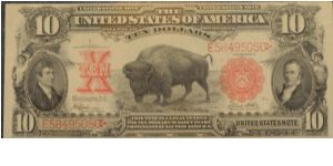 $10 US Note - Bison Banknote