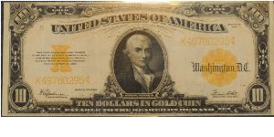 Gold Certificate Banknote