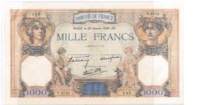 FRENCH 1000F Banknote