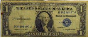 One Dollar Silver Certificate Banknote