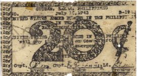 SMR-423 Guiuan 20 centavos note. Banknote