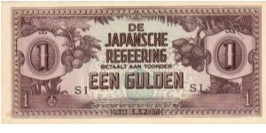 JIM Note: Netherlands Indies Een (1) Gulden Banknote