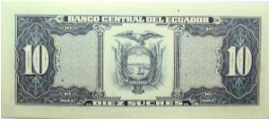 Banknote from Ecuador