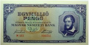 1 Million Pengo Banknote