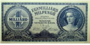 1 Milliard Pengo Banknote