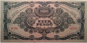 Banknote from Hungary