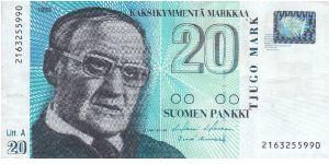 Finland 20 markkaa 1993 Litt A (1+) Banknote