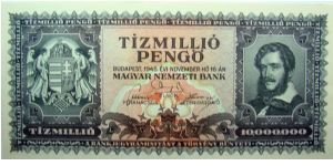 10 Million Pengo Banknote