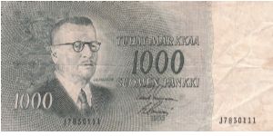 Finland 1000 markkaa 1955 (1)-(1-1+) Banknote