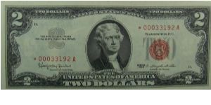 $2 United States Note
Granahan/Dillon Star Note Banknote