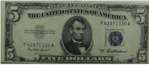 $5 Silver Certificate
Priest/Anderson Banknote