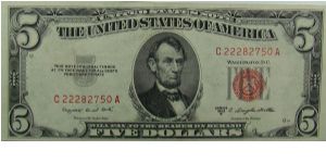 $5 United States Note
Smith/Dillon Banknote