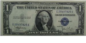 $1 Silver Certificate
Julian/Snyder Banknote