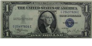 $1 Silver Certificate
Julian/Snyder Banknote