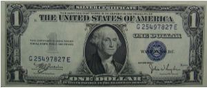 $1 Silver Certificate
Julian/Snyder Banknote