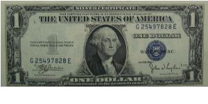 $1 Silver Certificate
Julian/Snyder Banknote