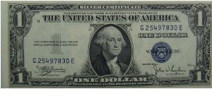 $1 Silver Certificate
Julian/Snyder Banknote