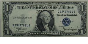 $1 Silver Certificate
Julian/Snyder Banknote