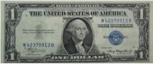 $1 Silver Certificate
Julian/Morganthau Banknote