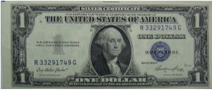 $1 Silver Certificate
Priest/Humphrey Banknote