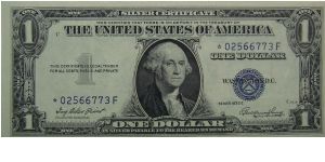 $1 Silver Certificate
Priest/Humphrey Star Note Banknote