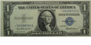 $1 Silver Certificate
Priest/Anderson Star Note Banknote