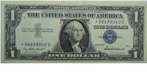 $1 Silver Certificate
Priest/Anderson Star Note Banknote