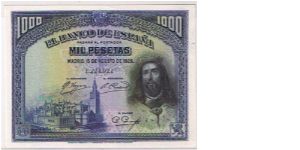 1000 PESETAS 1928 Banknote