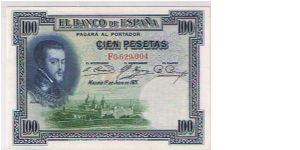 100 PESETAS 1925 Banknote