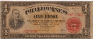 PI-89b VERY RARE Philippines 1 Peso note processed to simulate used currency at Bureau of Standards. Banknote