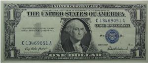 $1 Silver Certificate Priest/Anderson
Star Note Banknote