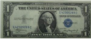 $1 Silver Certificate
Julian/Morganthau Banknote