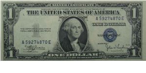 $1 Silver Certificate
Julian/Snyder Banknote