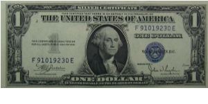 $1 Silver Certificate
Julian/Snyder Banknote