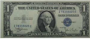 $1 Silver Certificate
Julian/Snyder Banknote