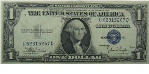 $1 Silver Certificate
Julian/Snyder Banknote