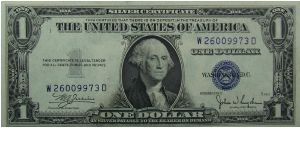 $1 Silver Certificate
Julian/Snyder Banknote