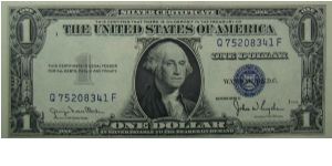 $1 Silver Certificate
Clark/Snyder Banknote